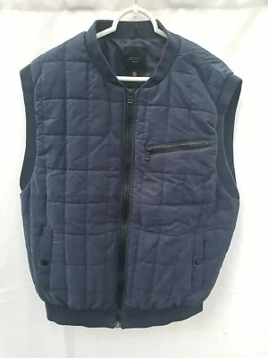 Chaleco sin mangas Six Lincoln azul marino acolchado para hombre, talla XL Foto 1 de 4