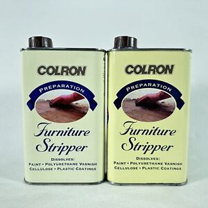2 x 500ml Tins Colron Furniture Stripper Dissolves Paint, Polyurethane Varnish