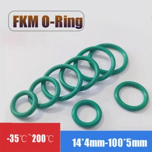 FKM Fluorine Rubber O-ring Green Sealing Washer High Temperature OD 14mm-100mm - Picture 1 of 13