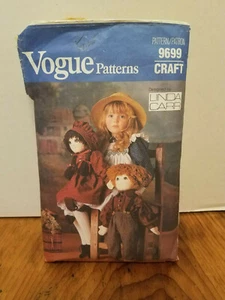 Vintage Vogue CRAFT Linda Carr #9699 22" Stuff Frontier Doll pattern unCut 1986 - Picture 1 of 2