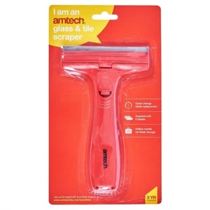 Glasfliese Kunststoff Aufkleber Kleberschaber Lackentferner mit Griff Aufbewahrung - Bild 1 von 1