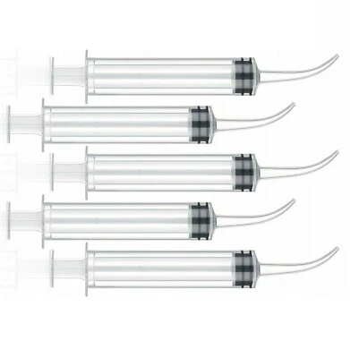 12cc Oral Dental Syringes Monoject Style Disposable Plastic Curved Tip (5 Pack) - Image 1 of 4