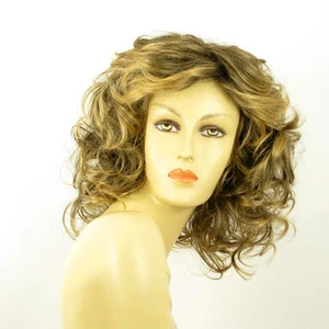 mid length wig for women curly brown wick golden ref JAMELIA 6t24b PERUK - Imagen 1 de 8