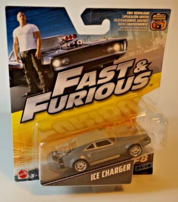 Mattel Fast & Furious F8 Ice Charger Race Car Diecast 1-55 scale MOC 23/32 - Image 1 of 4