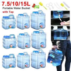 7.5/10/15L Drinking Water Container With Spigot Leakproof Camping Water Tank - Picture 1 of 29