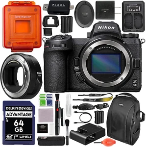 Nikon Z 6II Mirrorless Digital Camera w/ FTZ II Mount Adapter & Plus Bundle - Picture 1 of 9