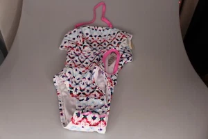 Tommy Bahama Girls' One-Piece Swimsuit Bathing Suit, Fuchsia Navy 4 - Picture 1 of 3