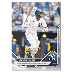 2025 Topps Now Card 22 NY Yankees Record 15 HRs in 3 Games-Free Shipping Always! - Picture 1 of 2