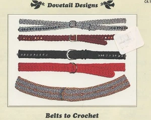 Schwalbenschwanz Designs Häkelmuster C4.1 sehr einfache Gürtel zum Häkeln - 5 Stile - Bild 1 von 3
