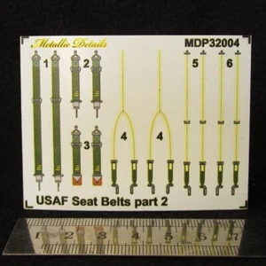 USAF Sicherheitsgurte WWII 3D Decals Maßstab 1:32 für Modellbausatz MetallicDetails MDP32004 - Bild 1 von 2