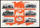 1953 Mack fire engine truck Type 855W 85 405A 505A photo vintage trade ad