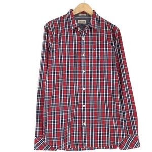 Vintage Tommy Hilfiger Camisa Rojo de Cuadros Franela Algodón Be4 Talla M - Imagen 1 de 11