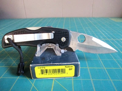 SPYDERCO NATIVE C41PS 1st GENERATION  440A/FRN Vintage Folding Knife - Image 1 of 4