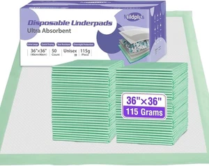 Cuscini Letto Monouso 36'' X 36'' Resistenti Sottopiedi Extra Large Incontinenza Pa - Foto 1 di 8