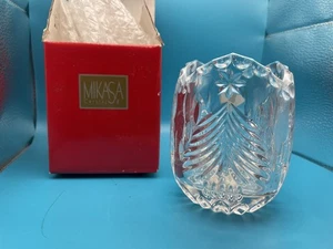 MIKASA CRYSTAL CHRISTMAS TREE VOTIVE CANDLE HOLDER Germany SN 106/610 - Picture 1 of 3