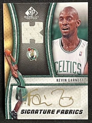 2009 Upper Deck SP Game Used Signature Fabrics Kevin Garnett Patch AUTO - Image 1 of 2