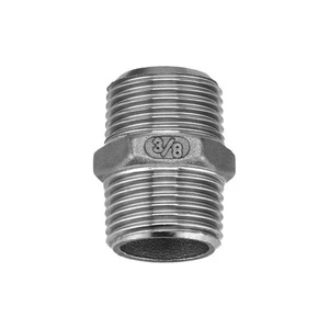 Boquilla de conexión doble boquilla 3/8 x 3/8 pulgadas acero inoxidable - Imagen 1 de 1