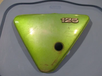 Cubierta lateral izquierda Kawasaki OEM Candy Lime 75-79 KD125 74-75 KS125 36001-044-1M Foto 1 de 4