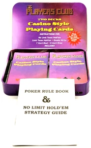 The Players Club Casino Estilo Cartas Poker Nuevo Sellado 2 Barajas Lata  - Imagen 1 de 6