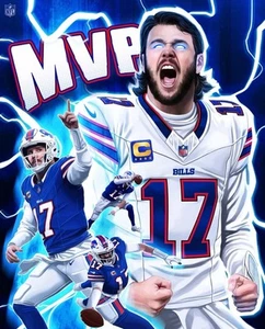 Josh Allen 2024 Most Valuable Player Buffalo Bills 8x10 NFL Football Photo - Picture 1 of 1