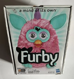 FURBY BOOM HOT PINK AND TEAL COTTON CANDY FURBY WITH BOX HASBRO 2012 - Picture 1 of 4