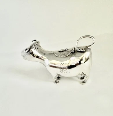 ANTIGUA RARA CREMA DE VACA DE PLATA ESTERLINA Foto 1 de 4