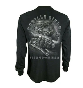 T-Shirt Lethal Threat Gorilla Biker Motorrad Respekt Mercy Langarm LS20890 - Bild 1 von 3