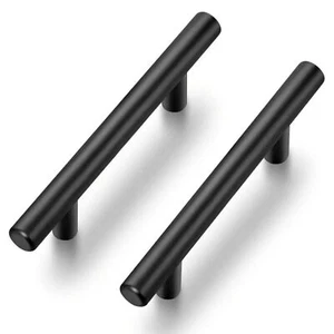 NUOVO Ravinte 5" Armadio Cassetto Tira Nero Opaco Acciaio Inox 3" Foro Centrale - Foto 1 di 10