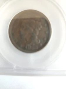1853 , Coronet Large Cent , Encapsulated - Picture 1 of 2