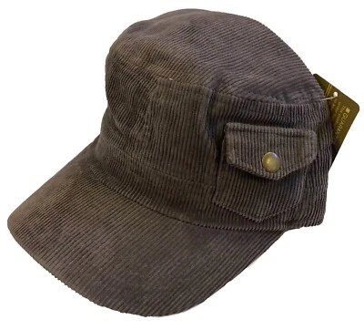 100% Algodón Hombres Mujeres Cadete Newsboy Moda Pana Sombrero Gorra con Bolsillo Foto 1 de 4