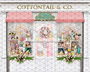 Baby Dream Backdrop 10x8 Fleece Cottontail & Co Easter Photography Backdrop - Picture 1 of 2