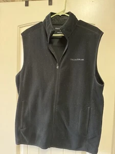 Men’s Field & Stream Black Fleece Vest Full Zip Size Medium - Picture 1 of 3