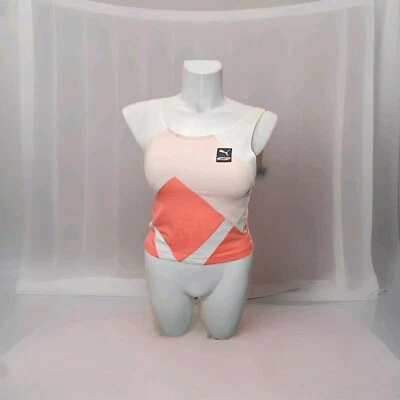 Camiseta sin mangas Puma International Georgia Peach mediana para mujer nueva con etiquetas Foto 1 de 4