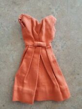 Vintage Barbie Campus Belle Fashion Pak Dress Orange/Coral/Copper 1962-63 Mattel