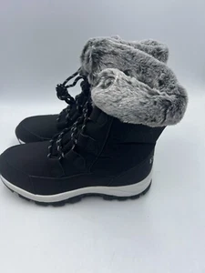 EARLDE Women’s Snow Boot With Waterproof Lace Up Mid-Calf Outdoor Winter Deep Tr - Picture 1 of 9