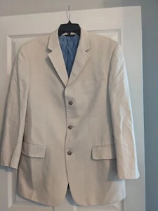 Banana Republic Modern Beige Jacket 44R, Linen Blend, Excellent Condition - Picture 1 of 5