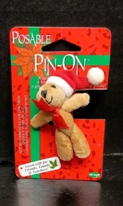 Prendedor de oso de peluche de vacaciones de Navidad de 3" nuevo - Imagen 1 de 3