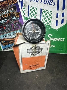 Harley FXR fairing clock gauge + hardware HD Black FXRT FXRD FXRP EPS21555 - Picture 1 of 20