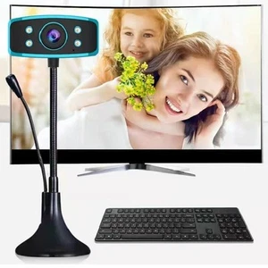 Eingebautes Mikrophon HD -Webcam Drehung Einfach Zu Verwenden Webcam Mit - Photo 1/5