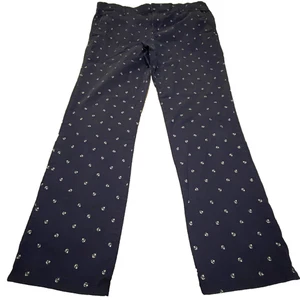 Tommy Hilfiger Hose blau Damen Größe 14 Damen gepunktet Anker gerade - Bild 1 von 10