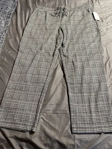Time & Tru Women's Pull-On Knit Loose Fit Plaid Drawstring Pants XXXL (22) NWT - Picture 1 of 7