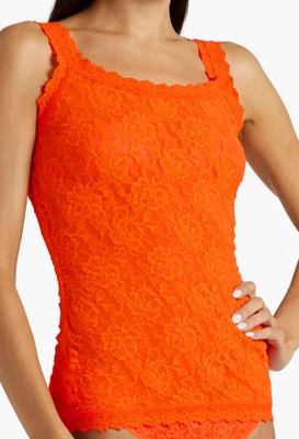 Camisola Hanky Panky Signature de encaje sin forro naranja mediana (8-10) nueva en caja $52 Foto 1 de 4