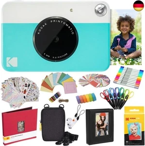 KODAK Printomatic Instant Camera (Blau) Komplettpaket + Zinkpapier (20 Blatt) + - Bild 1 von 9