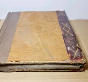 Antique 19th Century GIANT (7.3Kg) Ledger Accounts Book - Hand Written Cash Book - Imagen 1 de 24