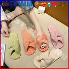 AU House Bow Crossbands Slide Breathable Bedroom Slippers Cute for Christmas Gif
