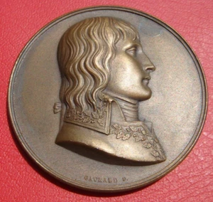 Napoleón Batalla de Montenotte 1796 Bronce Top Medalla Letrero Por Gayrard Jeuffroy - Imagen 1 de 24