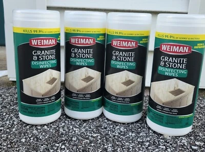 Weiman Granite & Stone Cleaner  Polish Wipes 4 Pack 30 Sheets ea 120 Total - Image 1 of 4