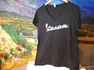 Vespa T-Shirt XXL Women's Dealer Logo Super Soft Cotton Scooter Tee VT-15/2X L4