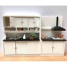 1/12 Scale Dollhouse Miniatures Furniture, Wooden Furniture Kitchen Toy Set for