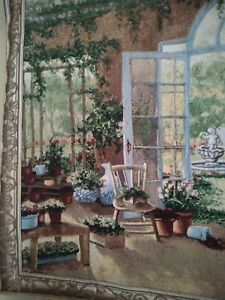 Wall Art Tapestry XL 56x36 French Doors Garden Room By Susan Mink Cololough 